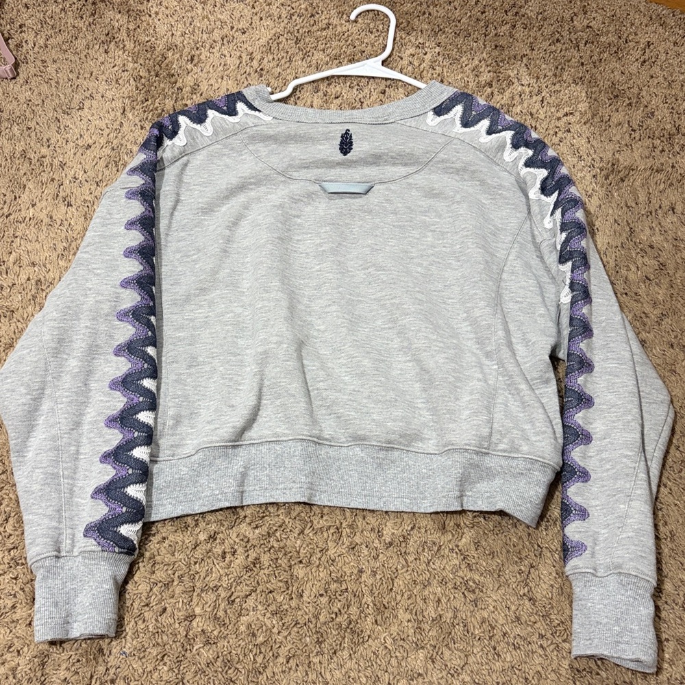 FP Movement Feeling Wavy Intercept Pullover Sweatshirt Grey Combo Size XS